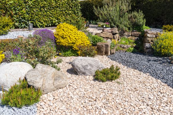 Decorative Gravel Installation in Orange