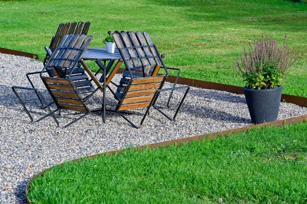 Metal Edging Installation in Orange
