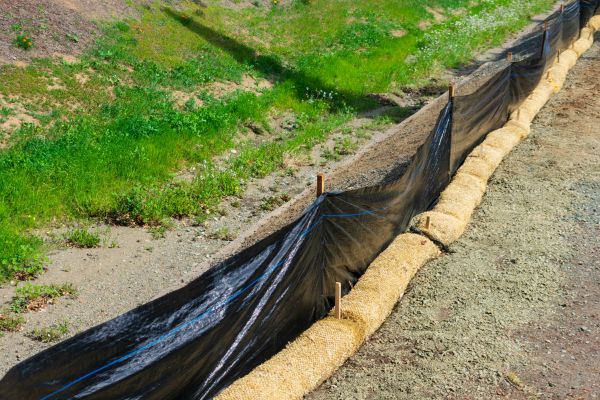 Straw Wattle Installation in Orange